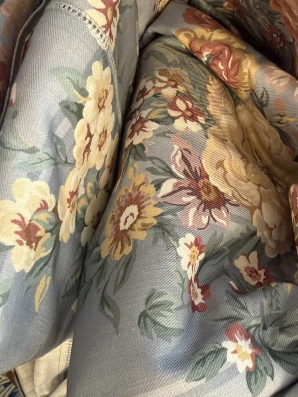 Lauren Ralph Lauren ADALIA King Floral Duvet Reverse Stripe Cotton MSRP $500 NWT